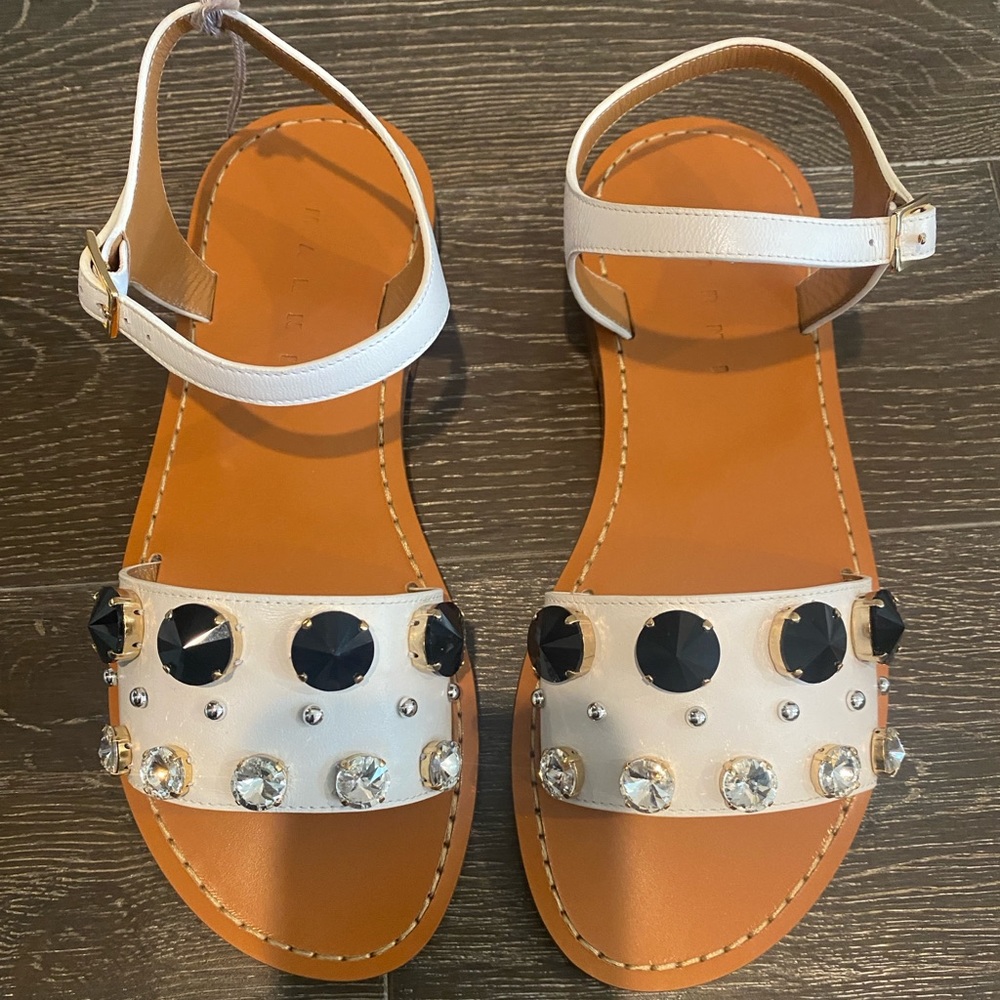 NEW Marni jeweled white sandal size 36.5
